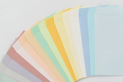 パステルカラー封筒