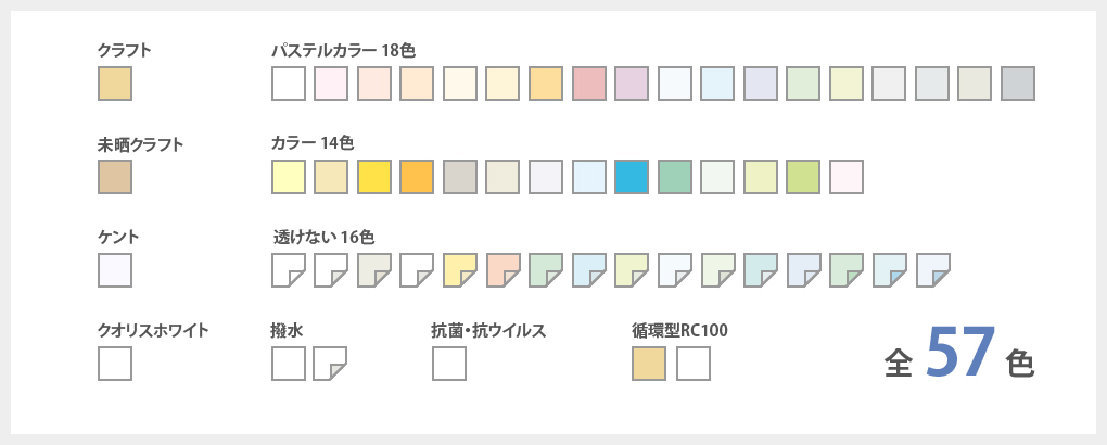 豊富なカラーバリエーション展開
