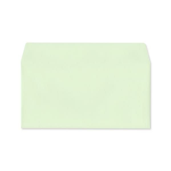 YR6973 洋長3封筒 透けない封筒 パステルグリーン 100g/㎡ カマス貼
