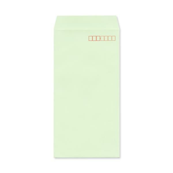 NR0363 長3封筒 透けない封筒 パステルナチュラルWグリーン 80g/㎡ ヨコ貼