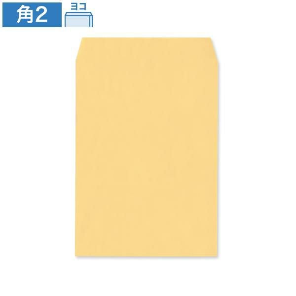 KR0239 角2封筒 パステルオレンジ 100g/㎡ ヨコ貼