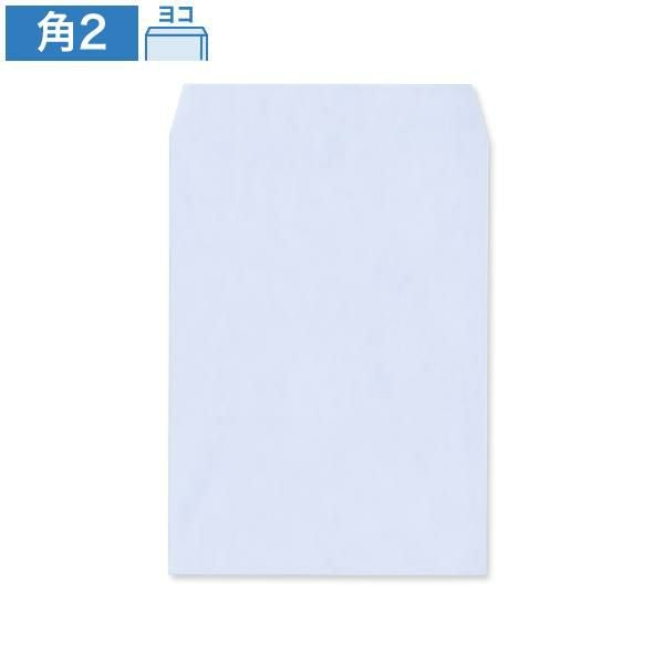 KR0240 角2封筒 パステルアクア 100g/㎡ ヨコ貼