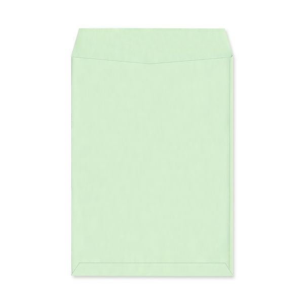 KR0213 角2封筒 パステルグリーン CoC 100g/㎡ ヨコ貼