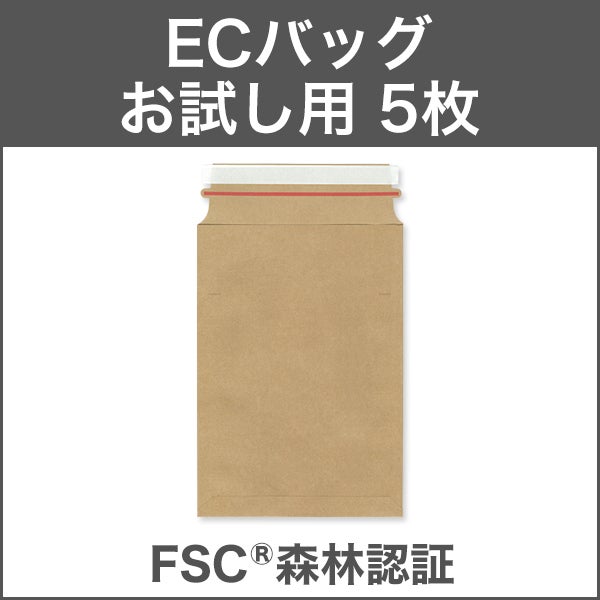 BR0210_5 ECバッグ 80サイズ 未晒クラフト CoC 120 g/㎡ 宅配袋 発送袋 お試し用