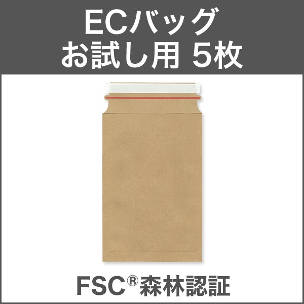 BR0310_5 ECバッグ 60サイズ 未晒クラフト CoC 120 g/㎡ 宅配袋 発送袋 お試し用